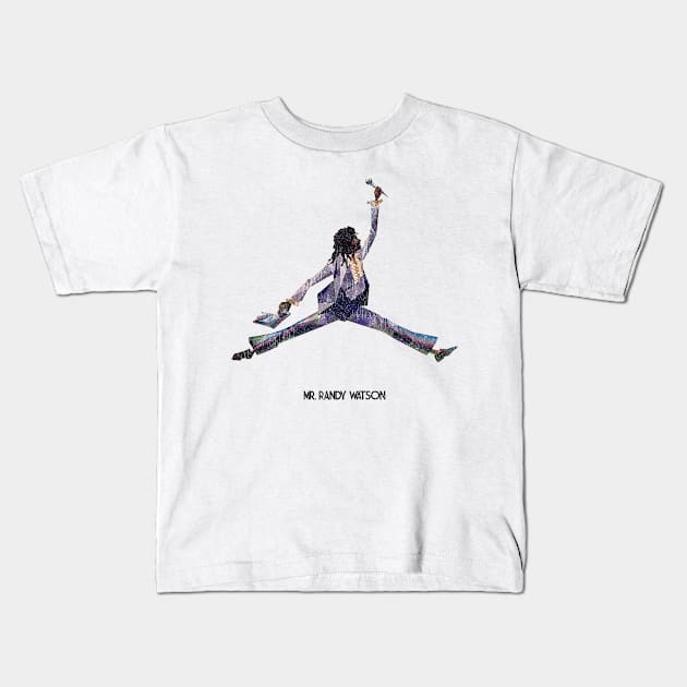 Randy Watson Jump Distressed Kids T-Shirt by Simbada Darurat